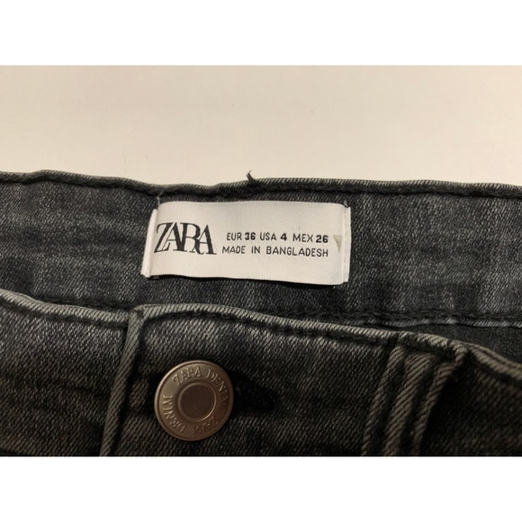 Zara High Rise Skinny Jeans in Grey Sz 4 - Picture 9 of 9